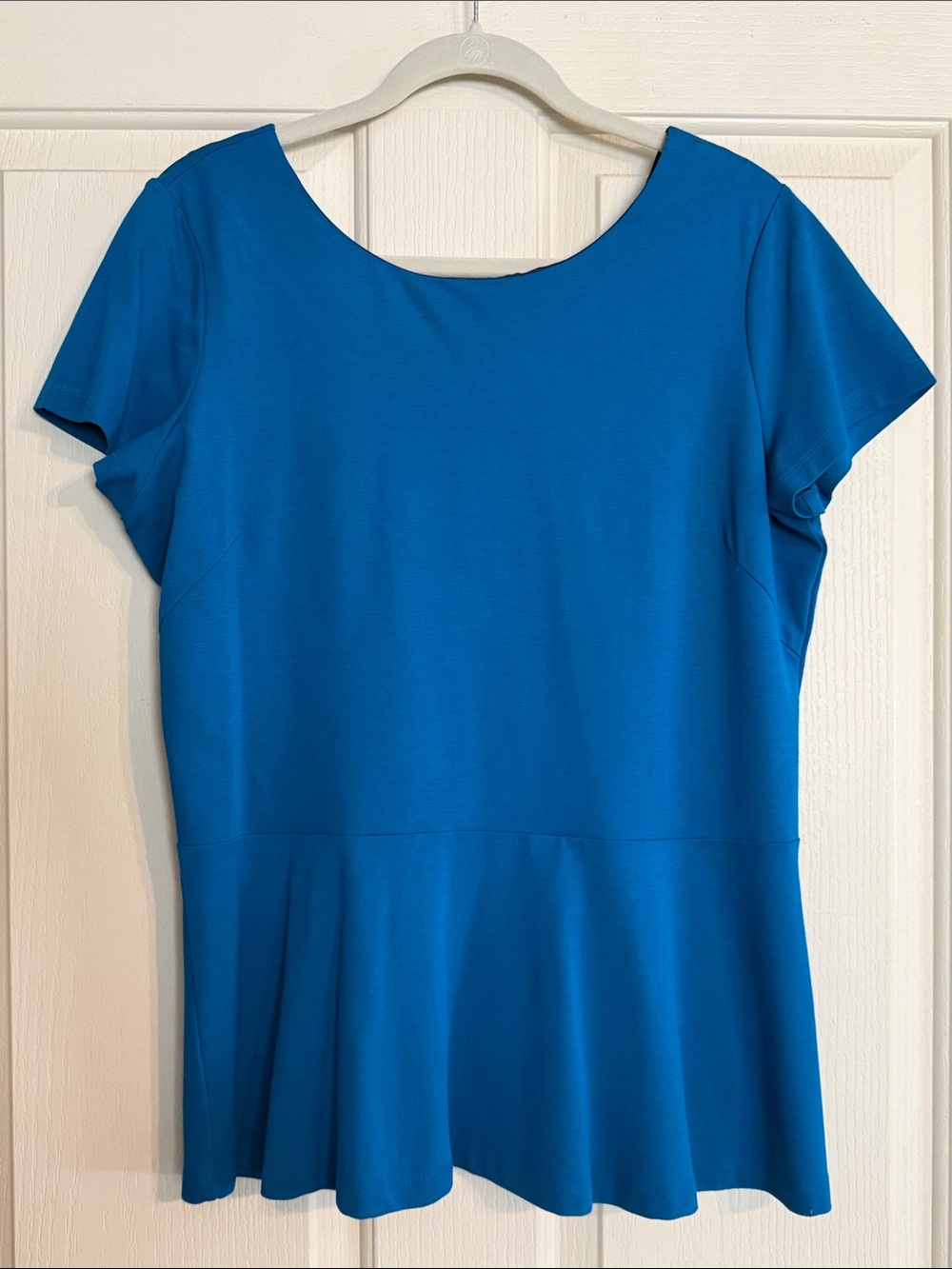 Banana Republic Blue Short Sleeve Peplum Top